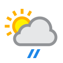 Patchy rain nearby at 12 PM on 