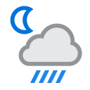 Heavy rain at times at 10 PM on Tue, Sep 24th