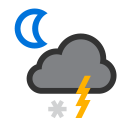 Moderate or heavy snow in area with thunder at 6 PM on Tue, Nov 5th